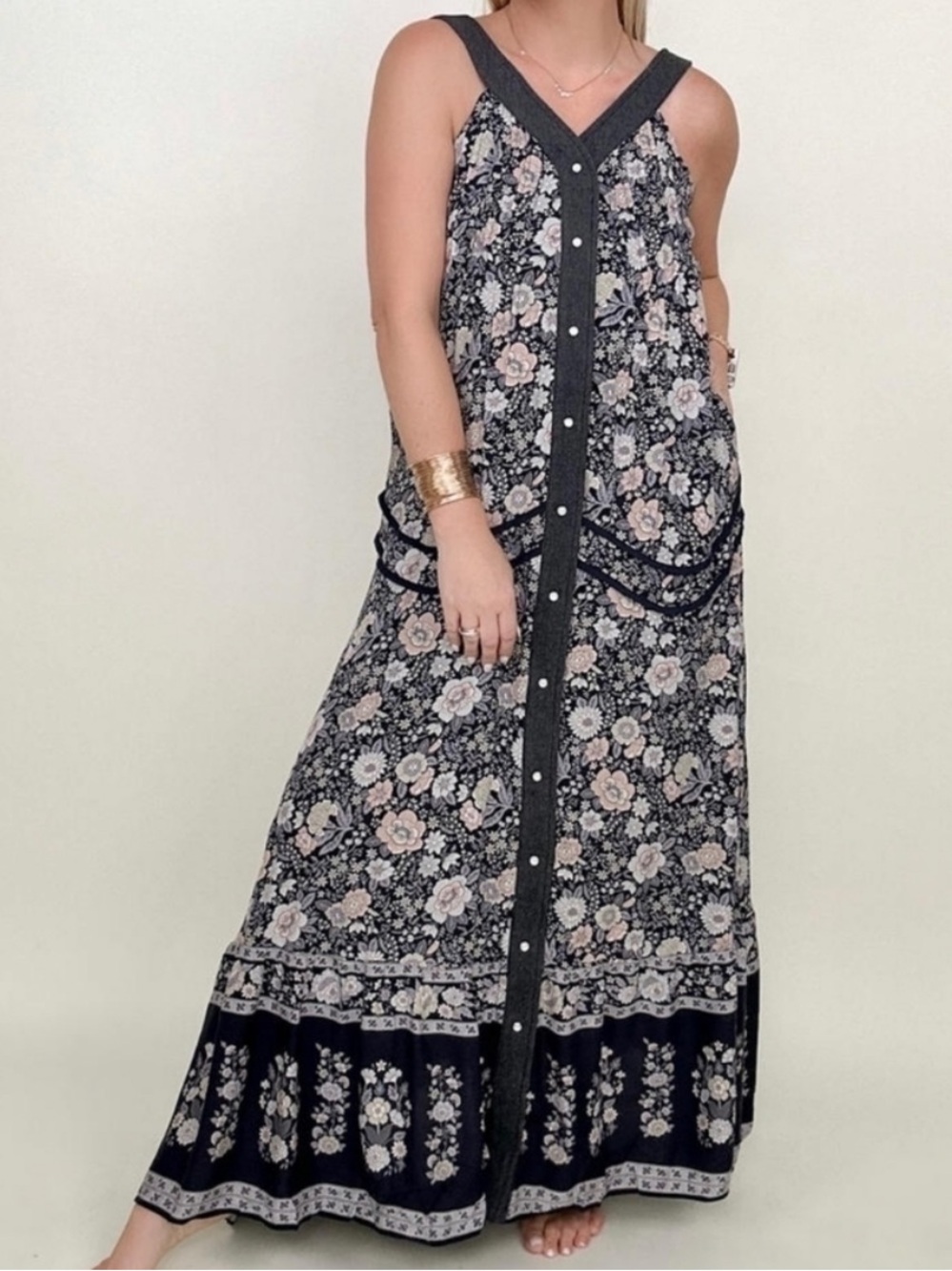 Davis & Dani Maxi Dress floral flowy western boho